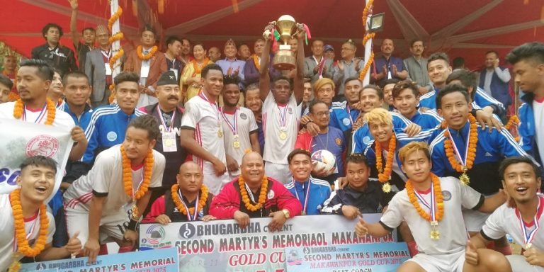 मकवानपुरले दफिन्सलाई हराउँदै गोल्डकप च्याम्पियन जीत्यो