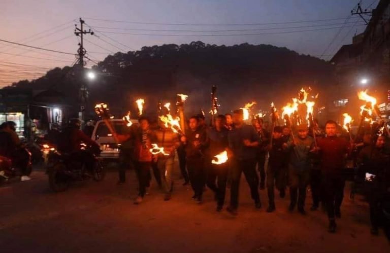 नेपाली भूमि मिचेको विरोधमा नेविसंघले निकाल्यो राँके जुलुस, प्रहरीद्वारा हस्तक्षेप