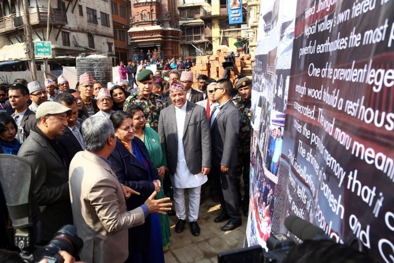 प्राचिन सम्पदा पुनःनिर्माणको प्रगति देखेर उत्साहित भएँः राष्ट्रपति भण्डारी