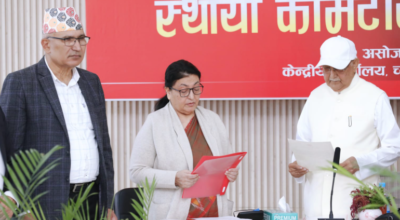 विद्या भण्डारीले लिइन् एमाले वरिष्ठ उपाध्यक्षको सपथ